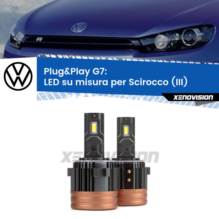 <strong>Kit Anabbaglianti VW Scirocco </strong><strong><strong>(III)</strong></strong>: domina la strada, senza rivali. Il kit Led <strong>#1 in Luminosità</strong> sul mercato. Qualità Massima. Include due lampade LED Eagle H7, eventuali accessori non inclusi.