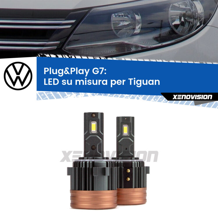 <strong>Kit Anabbaglianti VW Tiguan </strong>: domina la strada, senza rivali. Il kit Led <strong>#1 in Luminosità</strong> sul mercato. Qualità Massima. Include due lampade LED Eagle H7, eventuali accessori non inclusi.