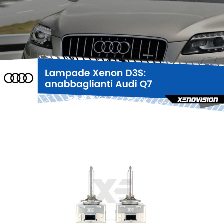 Le lampade Xenon di ricambio D3S Xenovision XT erogano più Lumen, durano di più e proiettano più lontano sui tuoi fari anabbaglianti Audi Q7  2010 - 2015