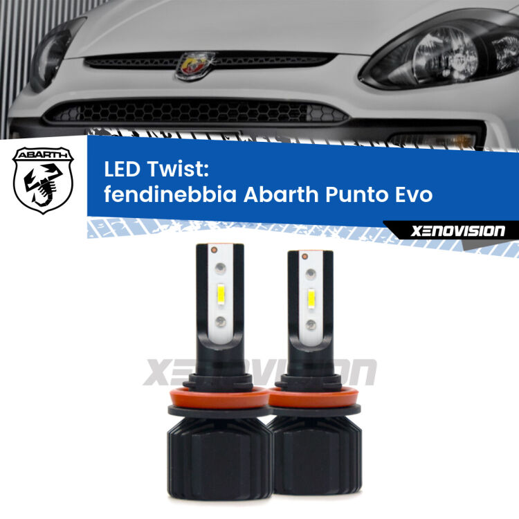 <strong>Kit fendinebbia LED</strong> per <strong>Abarth Punto Evo</strong>  2010 - 2014. Compatte, impermeabili, senza ventola: praticamente indistruttibili. Top Quality.