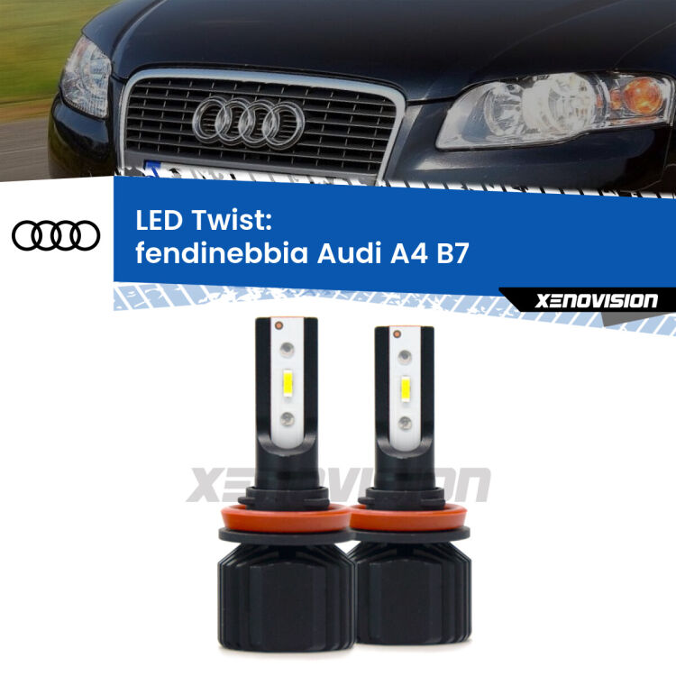 <strong>Kit fendinebbia LED</strong> per <strong>Audi A4</strong> B7 2004 - 2008. Compatte, impermeabili, senza ventola: praticamente indistruttibili. Top Quality.