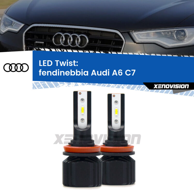 <strong>Kit fendinebbia LED</strong> per <strong>Audi A6</strong> C7 2010 - 2018. Compatte, impermeabili, senza ventola: praticamente indistruttibili. Top Quality.