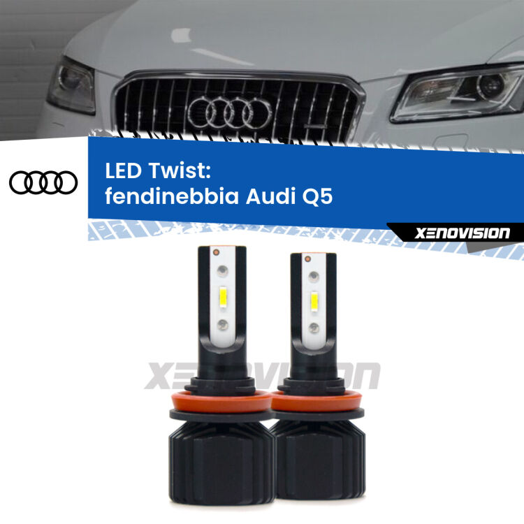 <strong>Kit fendinebbia LED</strong> per <strong>Audi Q5</strong>  2008 - 2017. Compatte, impermeabili, senza ventola: praticamente indistruttibili. Top Quality.