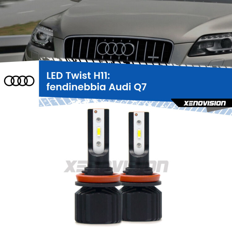 <strong>Kit fendinebbia LED</strong> H11 per <strong>Audi Q7</strong>  2010 - 2015. Compatte, impermeabili, senza ventola: praticamente indistruttibili. Top Quality.