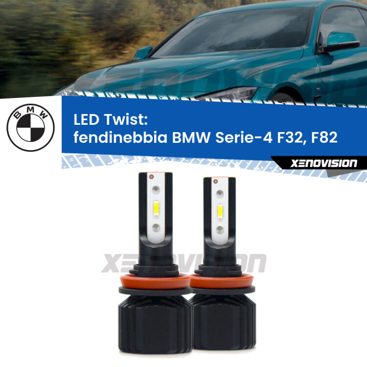 <strong>Kit fendinebbia LED</strong> per <strong>BMW Serie-4</strong> F32, F82 2013 - 2019. Compatte, impermeabili, senza ventola: praticamente indistruttibili. Top Quality.