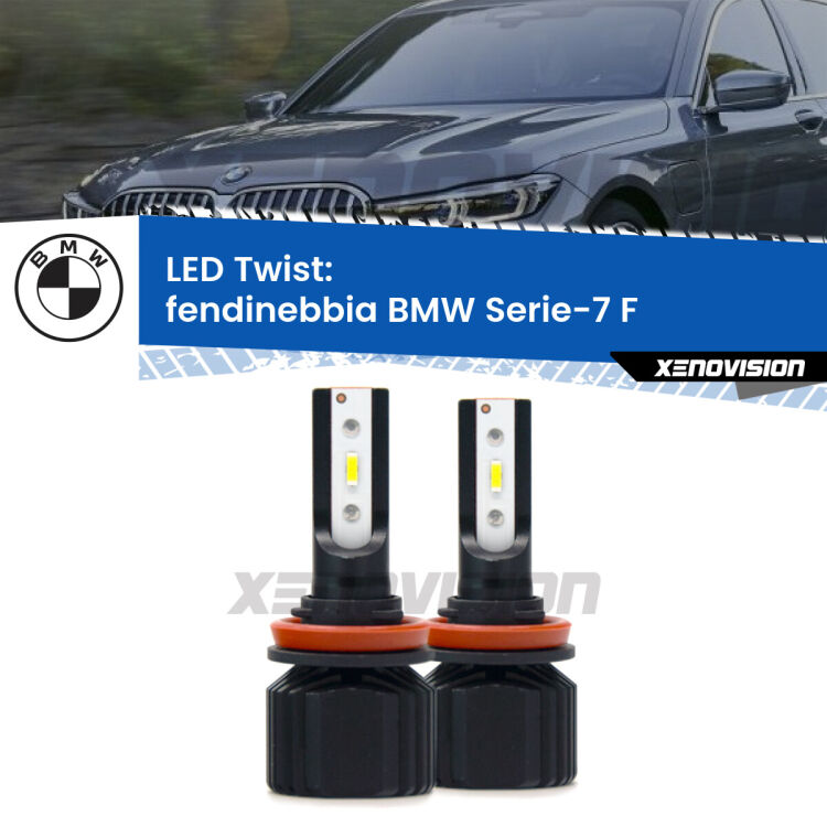 <strong>Kit fendinebbia LED</strong> per <strong>BMW Serie-7</strong> F 2009 - 2015. Compatte, impermeabili, senza ventola: praticamente indistruttibili. Top Quality.