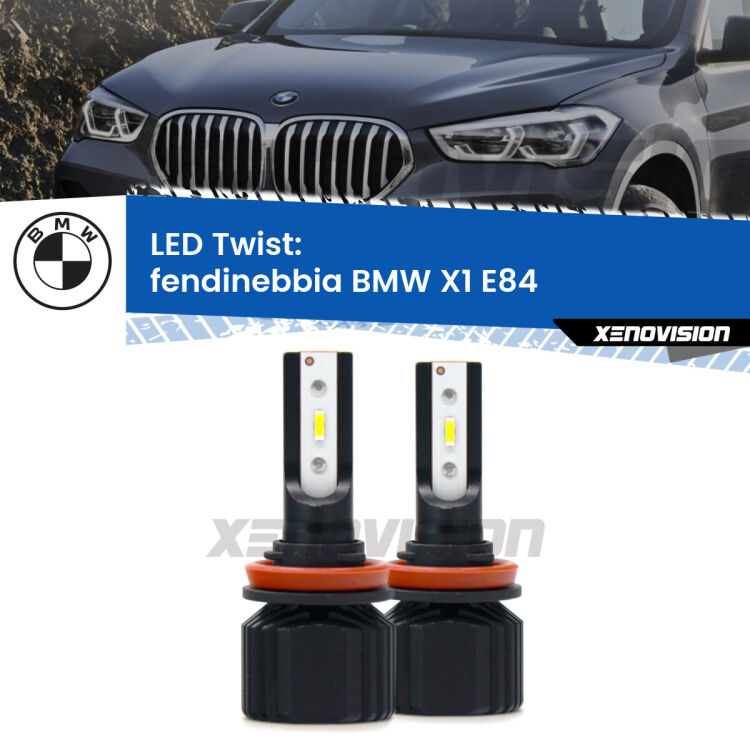 <strong>Kit fendinebbia LED</strong> per <strong>BMW X1</strong> E84 2009 - 2015. Compatte, impermeabili, senza ventola: praticamente indistruttibili. Top Quality.