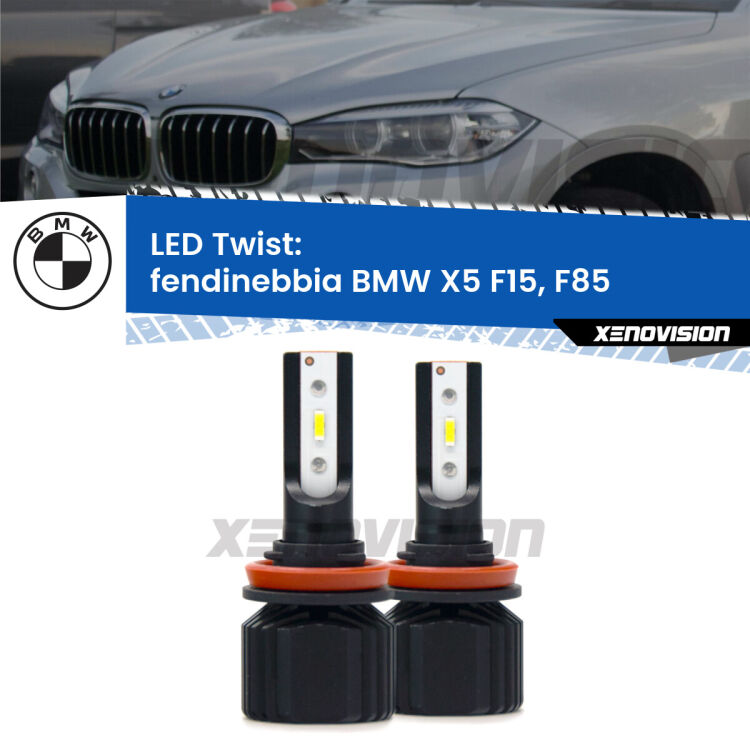 <strong>Kit fendinebbia LED</strong> per <strong>BMW X5</strong> F15, F85 2014 - 2018. Compatte, impermeabili, senza ventola: praticamente indistruttibili. Top Quality.