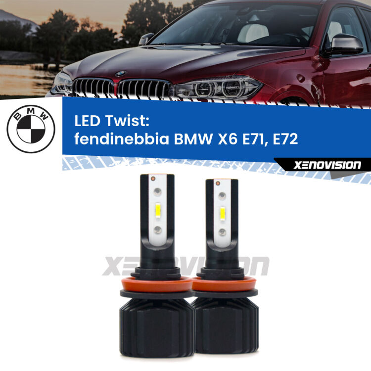 <strong>Kit fendinebbia LED</strong> per <strong>BMW X6</strong> E71, E72 2008 - 2014. Compatte, impermeabili, senza ventola: praticamente indistruttibili. Top Quality.