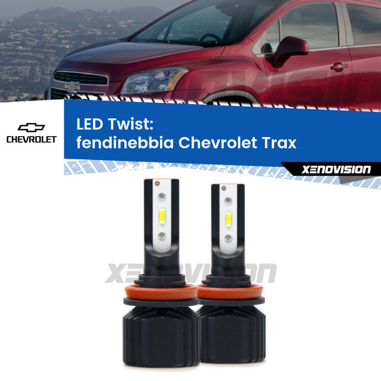 <strong>Kit fendinebbia LED</strong> per <strong>Chevrolet Trax</strong>  2012 in poi. Compatte, impermeabili, senza ventola: praticamente indistruttibili. Top Quality.