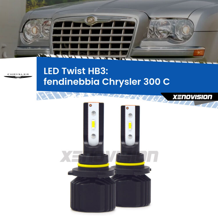 <strong>Kit fendinebbia LED</strong> HB3 per <strong>Chrysler 300 C</strong>  2004 - 2012. Compatte, impermeabili, senza ventola: praticamente indistruttibili. Top Quality.