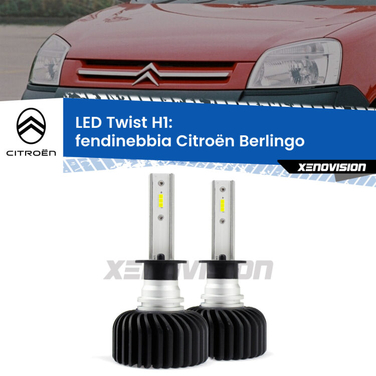 <strong>Kit fendinebbia LED</strong> H1 per <strong>Citroën Berlingo</strong>  senza luci svolta. Compatte, impermeabili, senza ventola: praticamente indistruttibili. Top Quality.