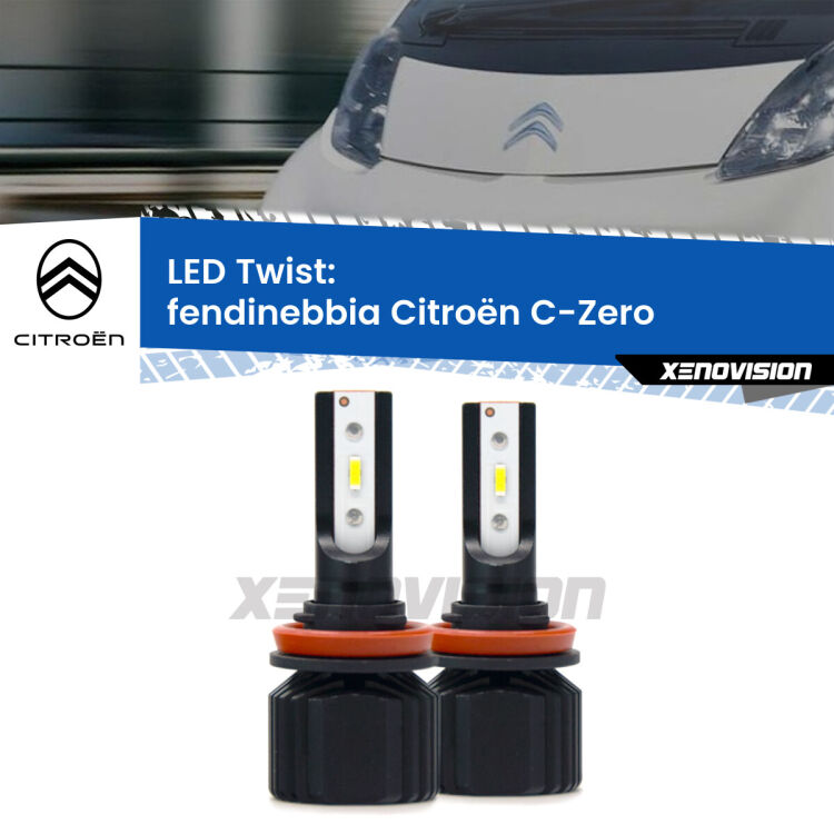 <strong>Kit fendinebbia LED</strong> per <strong>Citroën C-Zero</strong>  2010 - 2019. Compatte, impermeabili, senza ventola: praticamente indistruttibili. Top Quality.