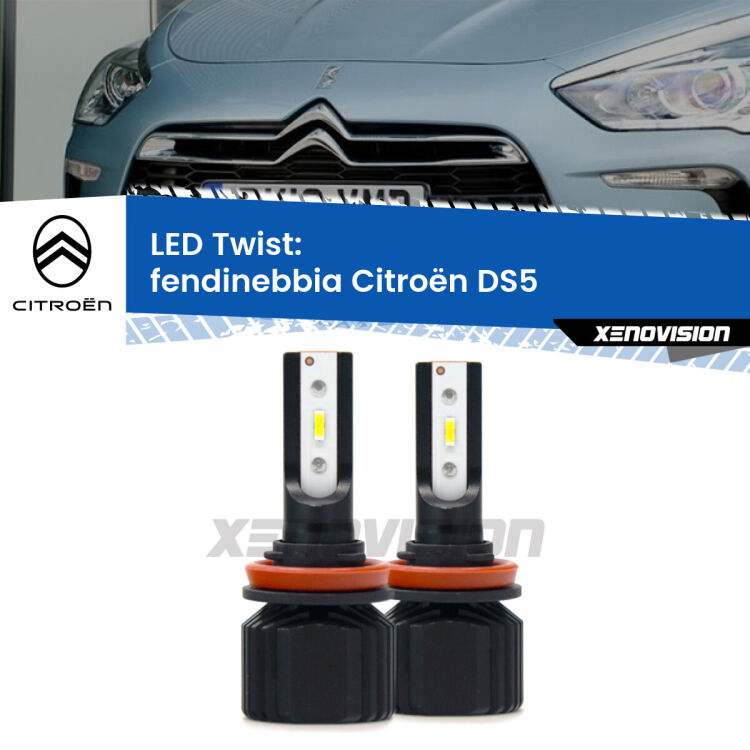 <strong>Kit fendinebbia LED</strong> per <strong>Citroën DS5</strong>  2011 - 2015. Compatte, impermeabili, senza ventola: praticamente indistruttibili. Top Quality.