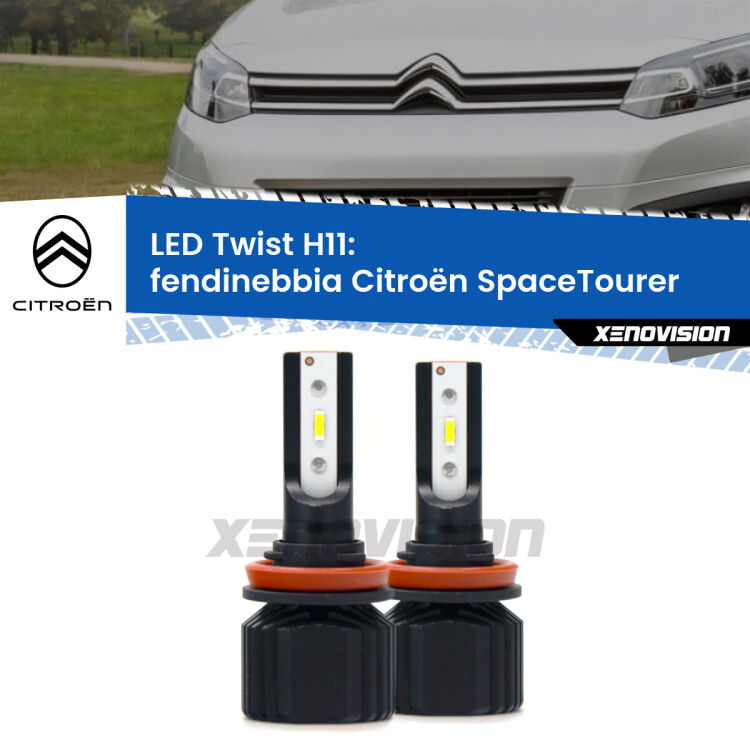 <strong>Kit fendinebbia LED</strong> H11 per <strong>Citroën SpaceTourer</strong>  2016 in poi. Compatte, impermeabili, senza ventola: praticamente indistruttibili. Top Quality.