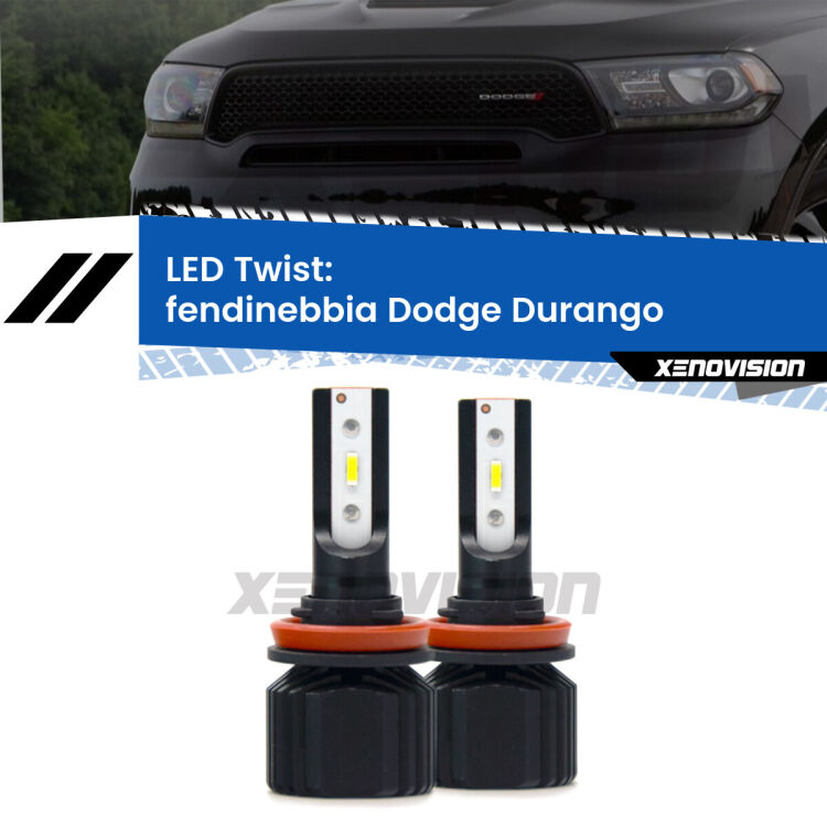 <strong>Kit fendinebbia LED</strong> per <strong>Dodge Durango</strong>  2015 - 2015. Compatte, impermeabili, senza ventola: praticamente indistruttibili. Top Quality.