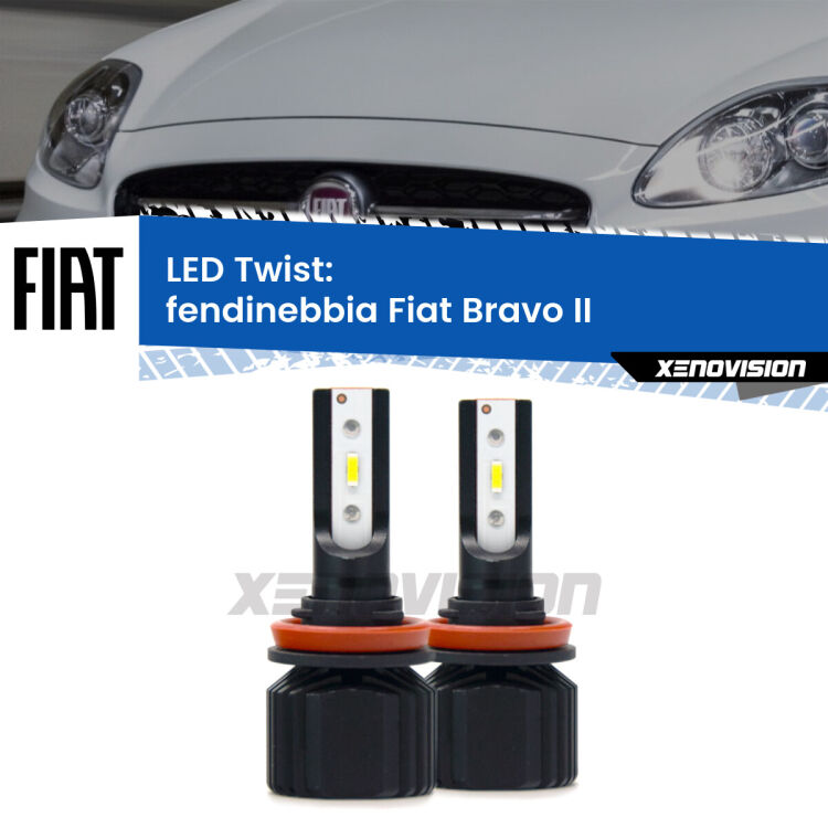 <strong>Kit fendinebbia LED</strong> per <strong>Fiat Bravo II</strong>  2006 - 2014. Compatte, impermeabili, senza ventola: praticamente indistruttibili. Top Quality.