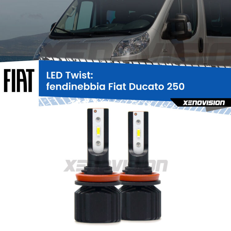 <strong>Kit fendinebbia LED</strong> per <strong>Fiat Ducato</strong> 250 2014 - 2018. Compatte, impermeabili, senza ventola: praticamente indistruttibili. Top Quality.