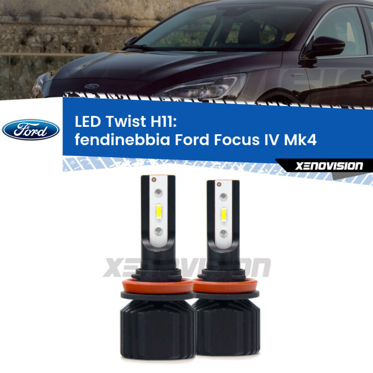 <strong>Kit fendinebbia LED</strong> per <strong>Ford Focus IV</strong> Mk4 2018 in poi. Compatte, impermeabili, senza ventola: praticamente indistruttibili. Top Quality.