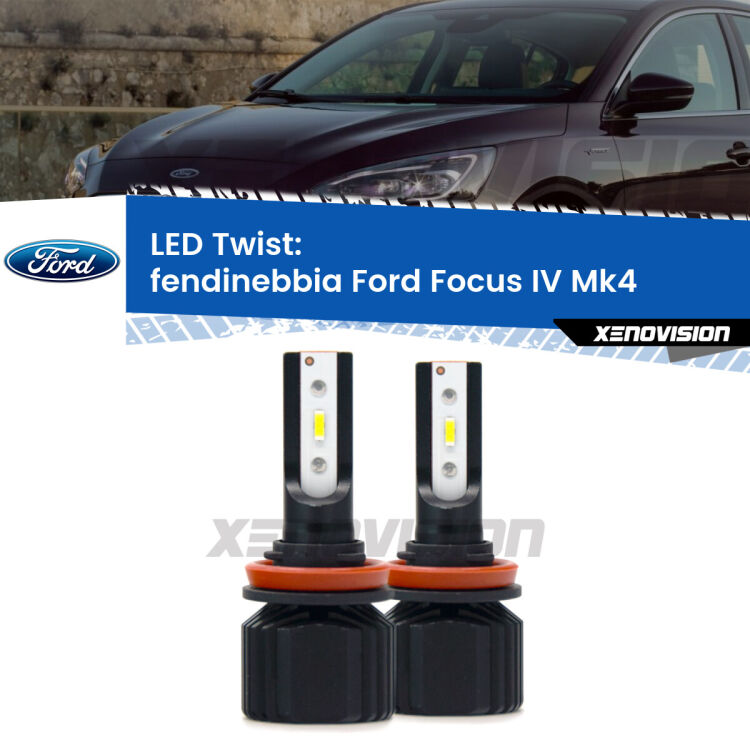 <strong>Kit fendinebbia LED</strong> per <strong>Ford Focus IV</strong> Mk4 2018 in poi. Compatte, impermeabili, senza ventola: praticamente indistruttibili. Top Quality.