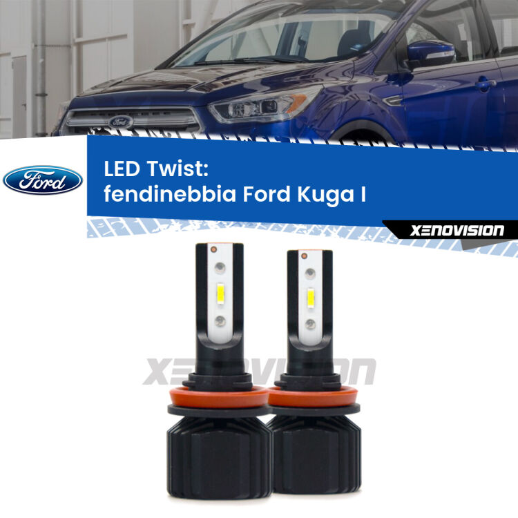 <strong>Kit fendinebbia LED</strong> per <strong>Ford Kuga I</strong>  2008 - 2012. Compatte, impermeabili, senza ventola: praticamente indistruttibili. Top Quality.