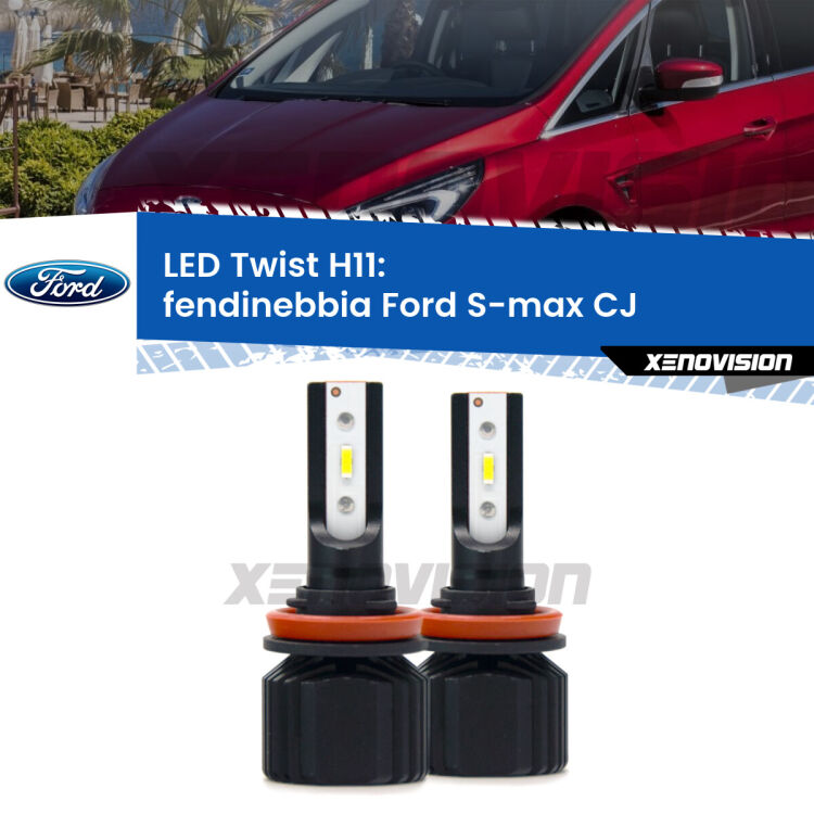 <strong>Kit fendinebbia LED</strong> per <strong>Ford S-max</strong> CJ 2015 - 2018. Compatte, impermeabili, senza ventola: praticamente indistruttibili. Top Quality.