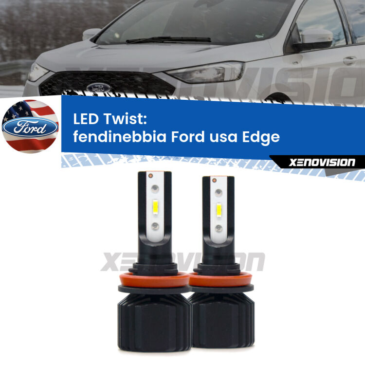 <strong>Kit fendinebbia LED</strong> per <strong>Ford usa Edge</strong>  2015 - 2018. Compatte, impermeabili, senza ventola: praticamente indistruttibili. Top Quality.