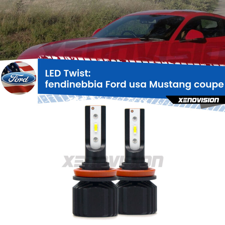 <strong>Kit fendinebbia LED</strong> per <strong>Ford usa Mustang coupe</strong>  2014 - 2016. Compatte, impermeabili, senza ventola: praticamente indistruttibili. Top Quality.