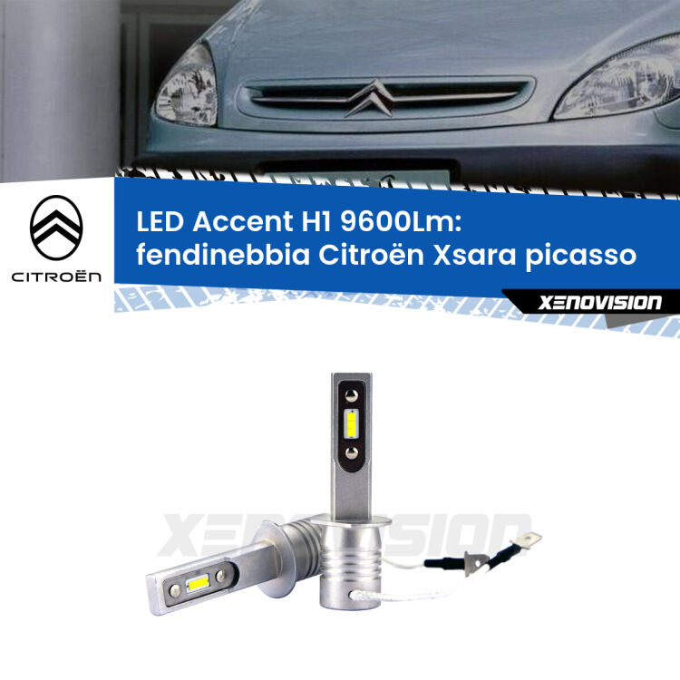 <strong>Kit LED Fendinebbia per Citroën Xsara picasso</strong>  prima serie.</strong> Coppia lampade <strong>H1</strong> senza ventola e ultracompatte per installazioni in fari senza spazi.