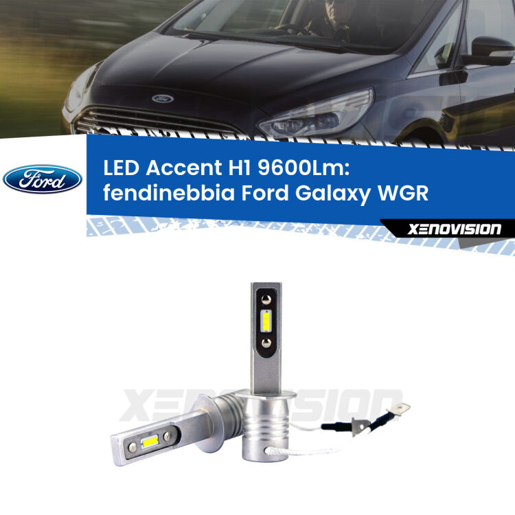 <strong>Kit LED Fendinebbia per Ford Galaxy</strong> WGR 1995 - 2000.</strong> Coppia lampade <strong>H1</strong> senza ventola e ultracompatte per installazioni in fari senza spazi.