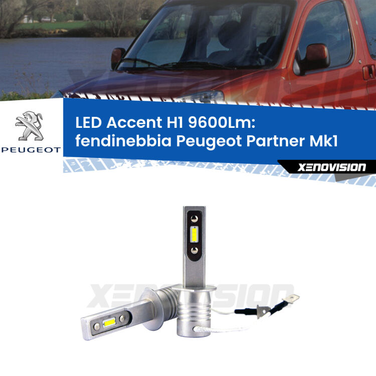 Fendinebbia LED H1 9600Lm per Peugeot Partner Mk1 1996 - 2003