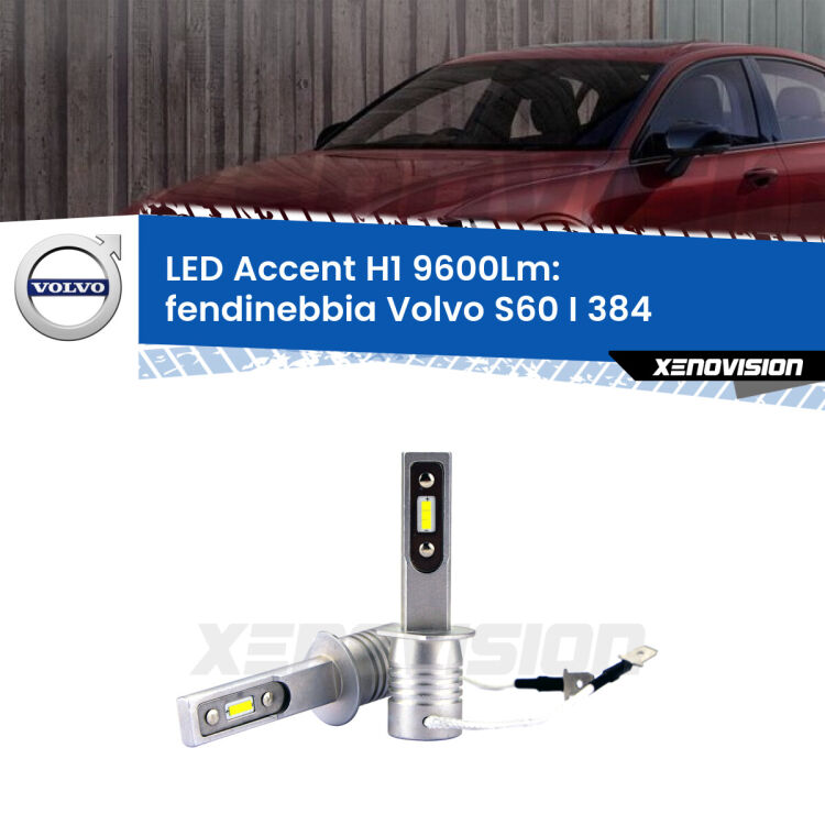 <strong>Kit LED Fendinebbia per Volvo S60 I</strong> 384 2005 - 2010.</strong> Coppia lampade <strong>H1</strong> senza ventola e ultracompatte per installazioni in fari senza spazi.