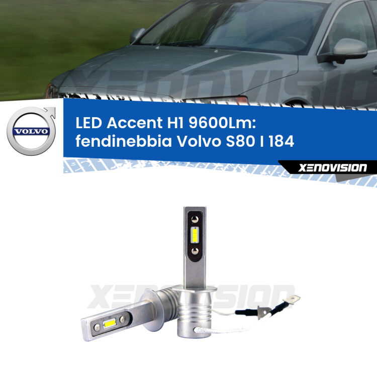 <strong>Kit LED Fendinebbia per Volvo S80 I</strong> 184 1998 - 2006.</strong> Coppia lampade <strong>H1</strong> senza ventola e ultracompatte per installazioni in fari senza spazi.