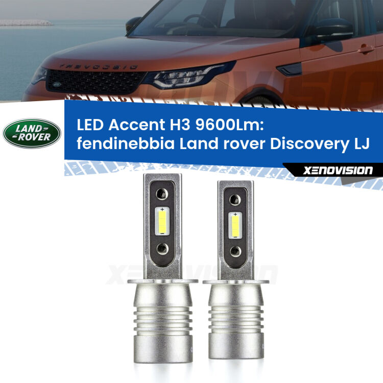 <strong>Kit LED Fendinebbia per Land rover Discovery</strong> LJ 1989 - 1998.</strong> Coppia lampade <strong>H3</strong> senza ventola e ultracompatte per installazioni in fari senza spazi.