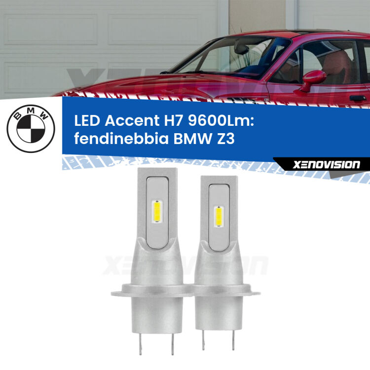 <strong>Kit LED Fendinebbia per BMW Z3</strong>  1997 - 2003.</strong> Coppia lampade <strong>H7</strong> senza ventola e ultracompatte per installazioni in fari senza spazi.