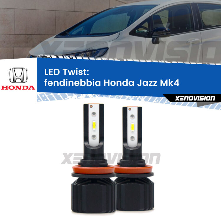 <strong>Kit fendinebbia LED</strong> per <strong>Honda Jazz</strong> Mk4 2013 - 2019. Compatte, impermeabili, senza ventola: praticamente indistruttibili. Top Quality.