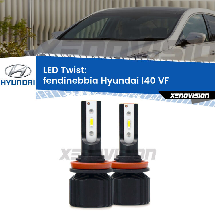 <strong>Kit fendinebbia LED</strong> per <strong>Hyundai I40</strong> VF 2012 - 2014. Compatte, impermeabili, senza ventola: praticamente indistruttibili. Top Quality.