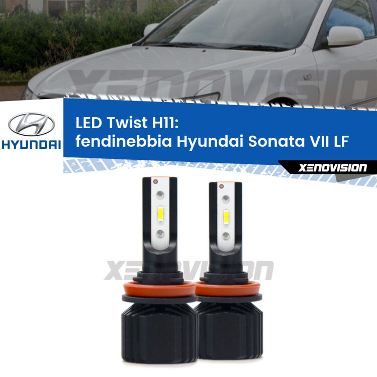 <strong>Kit fendinebbia LED</strong> per <strong>Hyundai Sonata VII</strong> LF 2014 in poi. Compatte, impermeabili, senza ventola: praticamente indistruttibili. Top Quality.