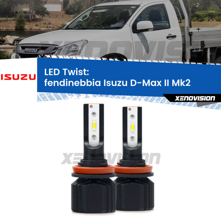 <strong>Kit fendinebbia LED</strong> per <strong>Isuzu D-Max II</strong> Mk2 2017 - 2018. Compatte, impermeabili, senza ventola: praticamente indistruttibili. Top Quality.