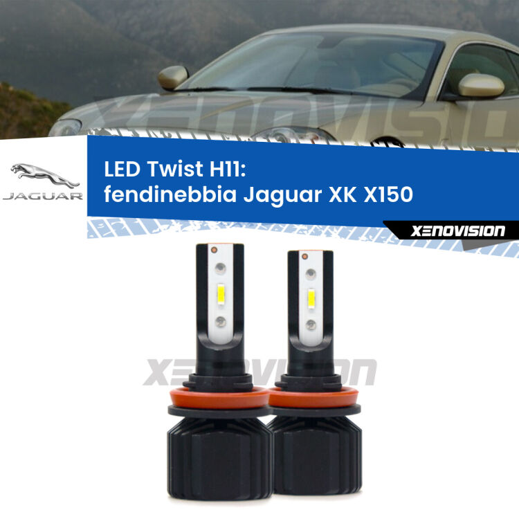 <strong>Kit fendinebbia LED</strong> H11 per <strong>Jaguar XK</strong> X150 2006 - 2011. Compatte, impermeabili, senza ventola: praticamente indistruttibili. Top Quality.