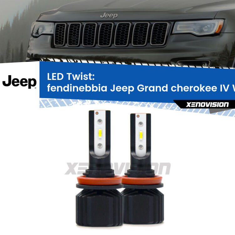 <strong>Kit fendinebbia LED</strong> per <strong>Jeep Grand cherokee IV</strong> WK2 2014 - 2020. Compatte, impermeabili, senza ventola: praticamente indistruttibili. Top Quality.