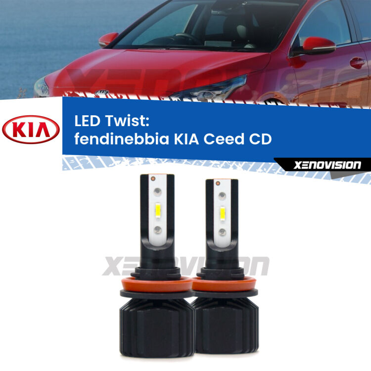 <strong>Kit fendinebbia LED</strong> per <strong>KIA Ceed</strong> CD 2018 in poi. Compatte, impermeabili, senza ventola: praticamente indistruttibili. Top Quality.