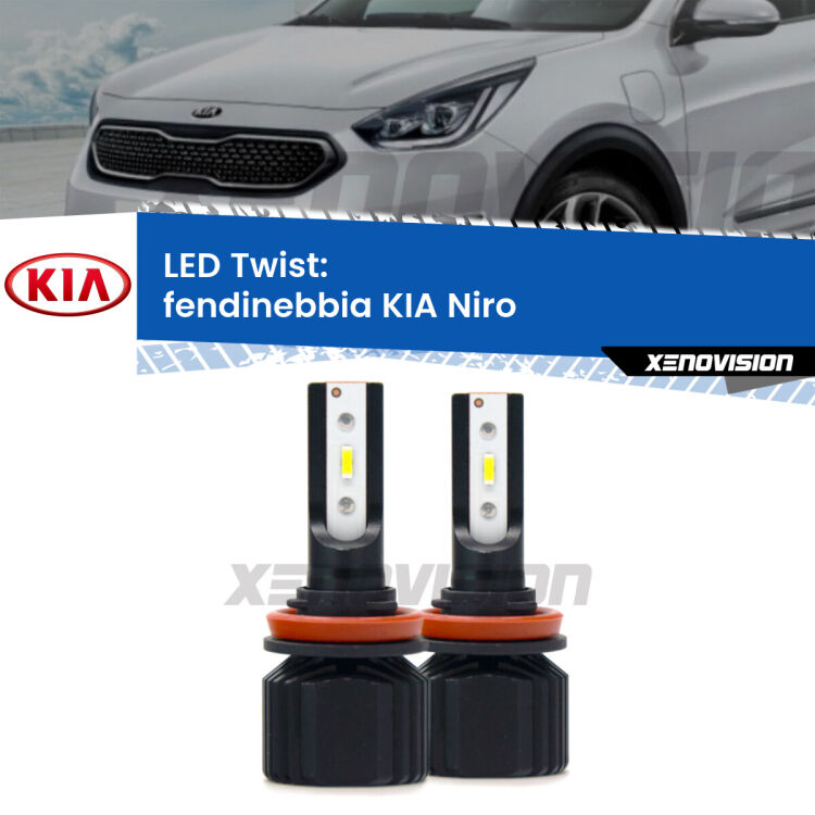 <strong>Kit fendinebbia LED</strong> per <strong>KIA Niro</strong>  2016 in poi. Compatte, impermeabili, senza ventola: praticamente indistruttibili. Top Quality.