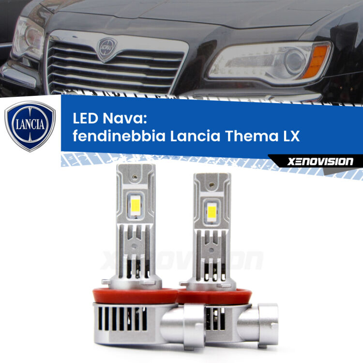 <strong>Fendinebbia LED no-spie per Lancia Thema</strong> LX 2011 - 2014. Coppia lampade <strong>H11</strong>/H9/H8/H16(JP) modello Nava canbus, raffreddate a ventola.