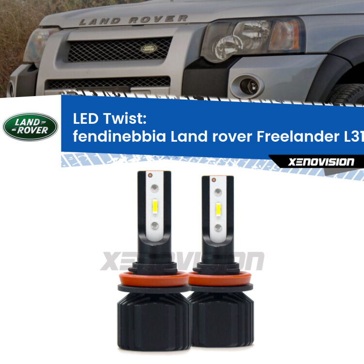 <strong>Kit fendinebbia LED</strong> per <strong>Land rover Freelander</strong> L314 1998 - 2006. Compatte, impermeabili, senza ventola: praticamente indistruttibili. Top Quality.