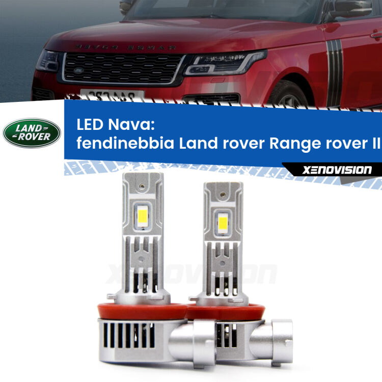 <strong>Fendinebbia LED no-spie per Land rover Range rover III</strong> L322 2007 - 2012. Coppia lampade <strong>H11</strong>/H9/H8/H16(JP) modello Nava canbus, raffreddate a ventola.