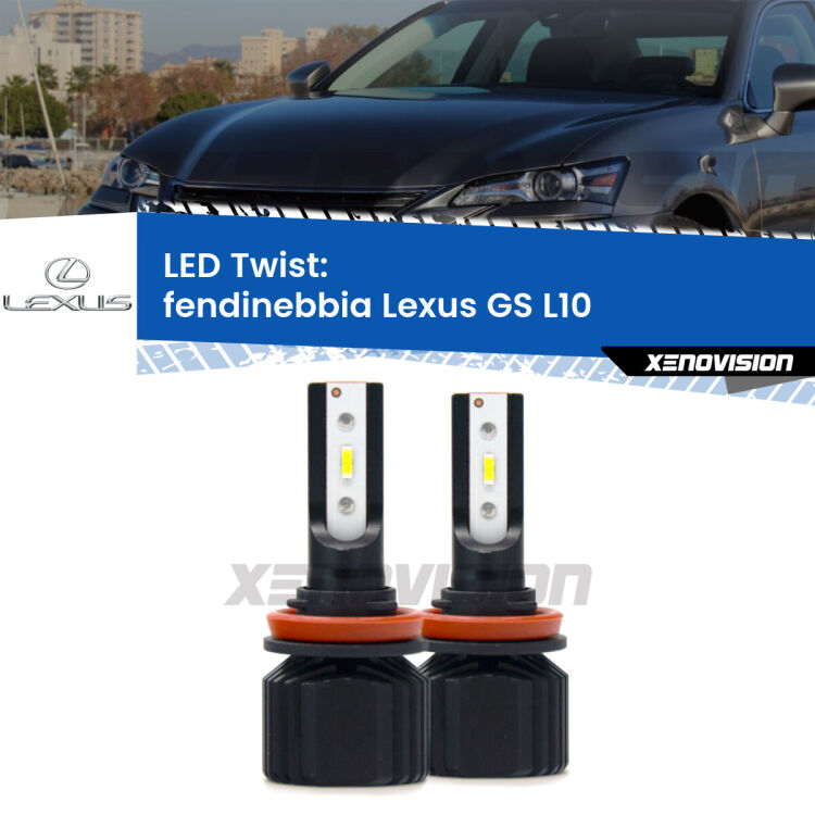 <strong>Kit fendinebbia LED</strong> per <strong>Lexus GS</strong> L10 prima serie. Compatte, impermeabili, senza ventola: praticamente indistruttibili. Top Quality.