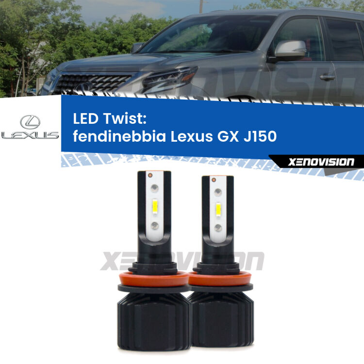 <strong>Kit fendinebbia LED</strong> per <strong>Lexus GX</strong> J150 2009 in poi. Compatte, impermeabili, senza ventola: praticamente indistruttibili. Top Quality.