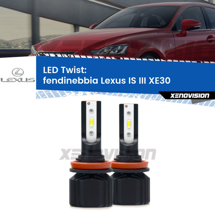 <strong>Kit fendinebbia LED</strong> per <strong>Lexus IS III</strong> XE30 2013 - 2015. Compatte, impermeabili, senza ventola: praticamente indistruttibili. Top Quality.