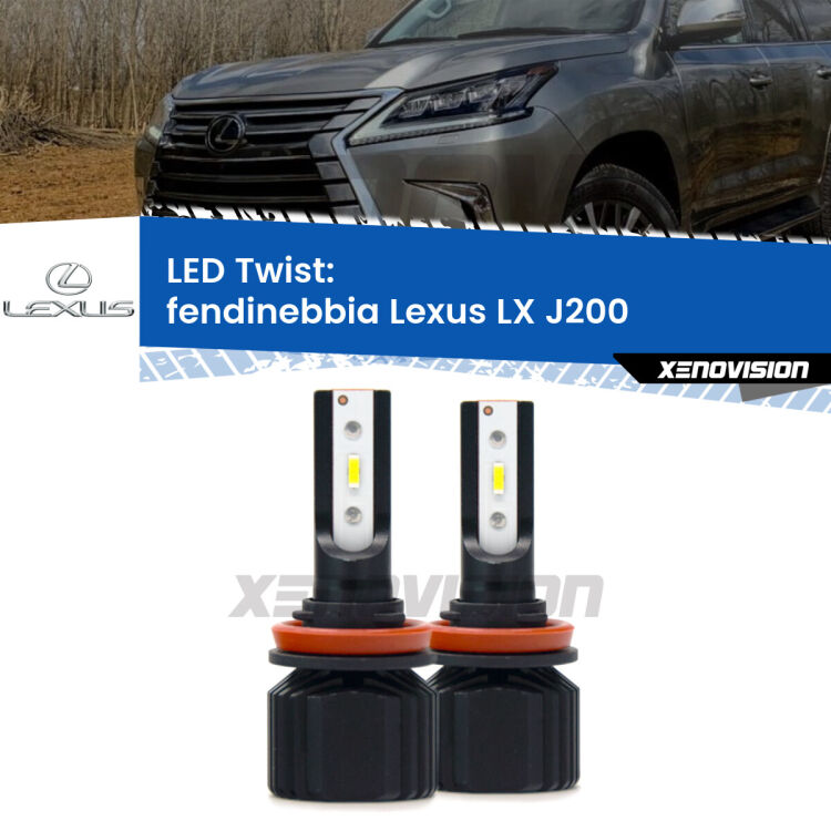 <strong>Kit fendinebbia LED</strong> per <strong>Lexus LX</strong> J200 2007 in poi. Compatte, impermeabili, senza ventola: praticamente indistruttibili. Top Quality.